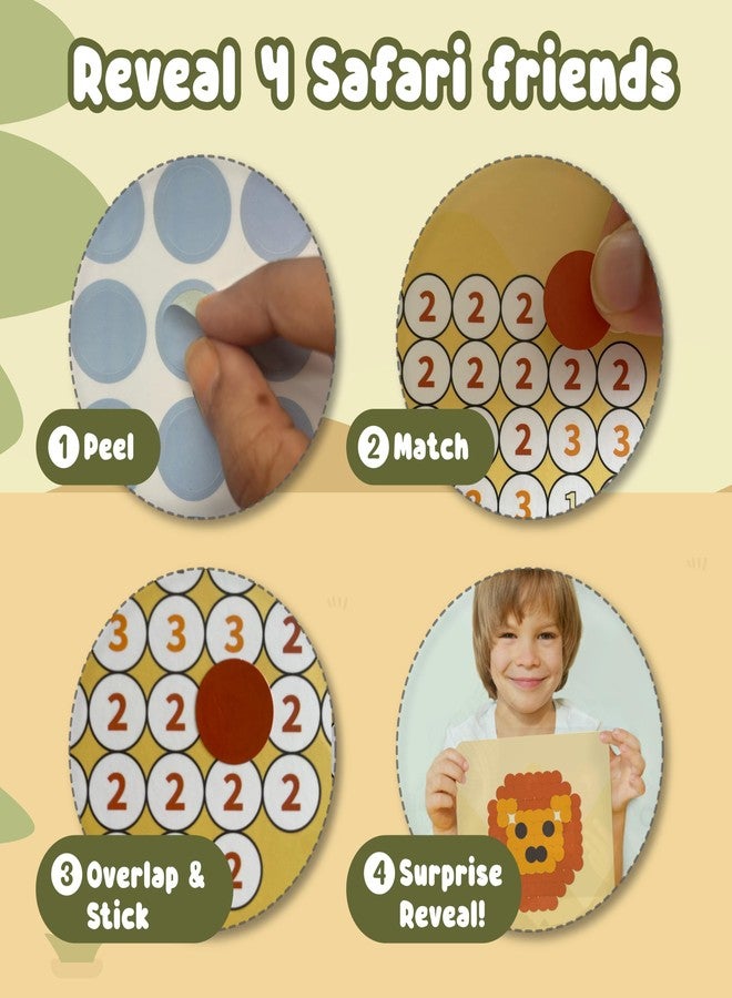 بينكا مجموعة أنشطة فن النقاط من بينكا دوتيز، أكثر من 750 ملصقًا، أنشطة حيوانات برية بدون فوضى، فن ملصقات النقاط للأطفال الصغار، أنشطة سفر للأطفال، مجموعات حرفية وهدايا للأولاد والبنات من سن 4 و5 و6 و7 سنوات - Image 5